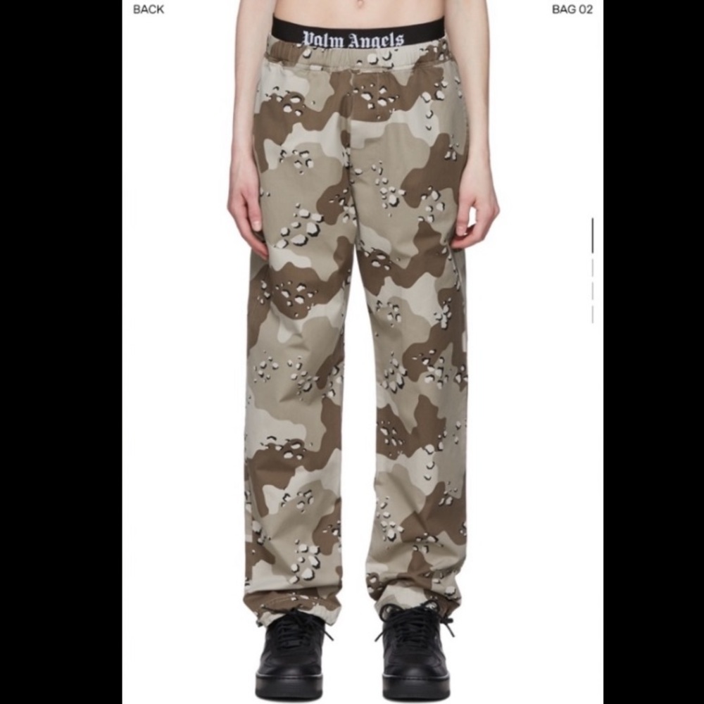 Palm Angels brown camouflage after sport lounge pants